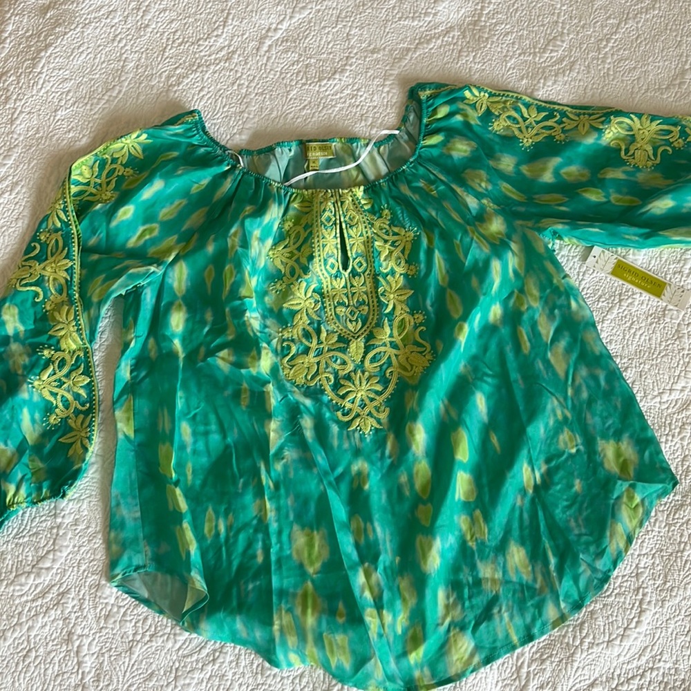 Sigrid Olsen off the shoulder silk top nwt